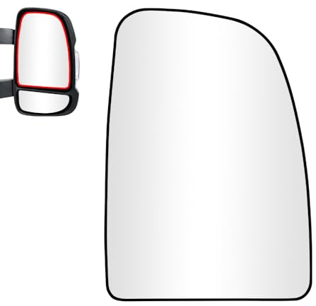 SENZEAL Vetro Specchio Retrovisore Non Riscaldato Lato Passeggero per Fiat Ducato Citroen Jumper Peugeot Boxer 2006-2023 8151LJ 71748246 (Superiore Destro)