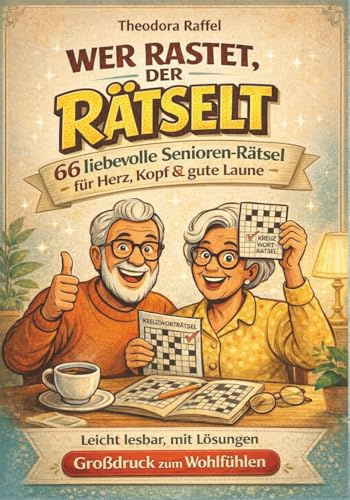 Wer rastet, der rätselt: 66 liebevolle Senioren-Rätsel für Herz, Kopf & gute Laune. Leicht lesbar, mit Lösungen & in Großdruck