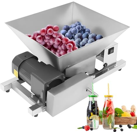 Molinillo Eléctrico De Frutas De 4l, Molinillo Trituradora De Vino De Manzana De Acero Inoxidable, Salida De 20 Kg/h, Para Pan Y Verduras De Azúcar Morena