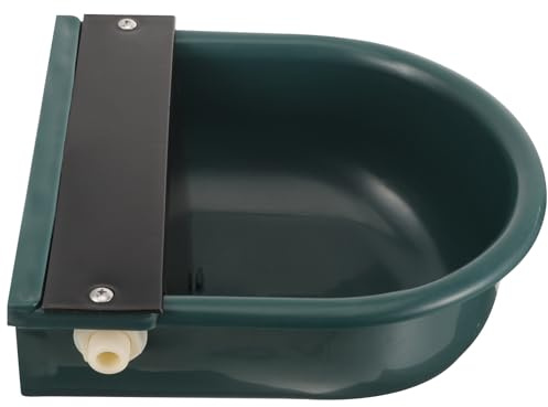 TOYANDONA Abreuvoir Automatique pour Vache en Plastique Flotteur, Bol D'eau Vert Foncé pour Bétail, Système D'eau, Adapté pour Chevaux, Moutons, Porcs et Ferme Équipement D'abreuvement