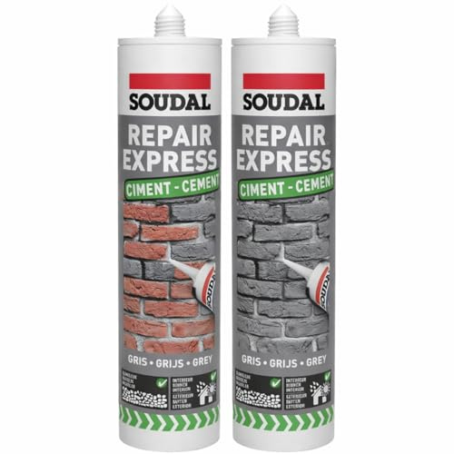 Cement Repair Sealant Grey 300ml – Ready Mixed Crack Filler for Pointing, Masonry & Concrete Repairs, Waterproof Exterior Repair Sealant (Pack of 2)