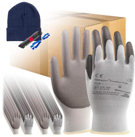 KCL 100 Paar, Gr. 9, Camapur Comfort 619 Schutzhandschuh + gratis Zubehör, aus Kunststoff, Art.-Nr. 34566