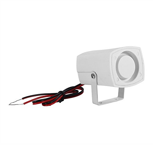 Alarm kabelgebunden Elektronische Sirene kabellos Bewegungsmelder Mini Starke Horn für Alarmanlage Sicherheit für Haus mit Halterung 110 dB, DC 12 V
