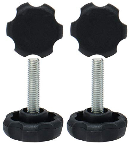 sourcing map 4 Stücke Verstellbare Möbelfüße Stellfuß M6 x 30 x 30mm Handschraube Nivellierfüße Einstellbare Leveler Bodenschutz