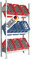 Lagerknecht Getränkekistenregal 9 Kisten Made in Germany professionelle Ordnung für Kisten; Regal für Getränkekisten,Getränkeregal,Wasserkistenregal,Bierkistenregal Silber 185x105x33 cm (HxBxT)