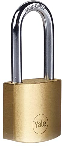 Yale Y110B/25/125/1 Serie Y110B Safety Padlock, Brass Finish, 25mm