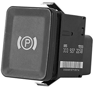 Terisass Autohandbrems-Parkschalter Not-Feststellbremsentaste 3C0 927 225C 3C0 927 225B, Schwarz, Drucktaste, Auf-Auf-An, Druckknopf