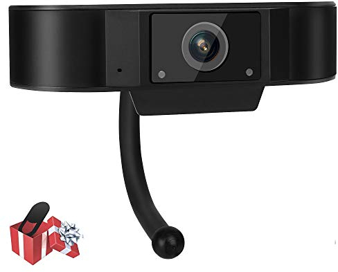 WIWACAM Webcam video Full HD 1080P Web Camera con microfono per computer PC Laptop Desktop MAC, USB Plug and Play, qualità sicura per home office e videoconferenza Zoom Webex Slack con copertura