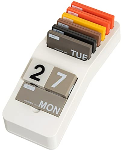 YMXWFC 2022 Tischkalender Kreativer gebogener Tischkalender 2022, wiederverwendbarer perpetueller Kalender 3 x7.6 x2.1, freie Kombination von Datum und Woche, Desktop-Verzierung Desktop-Verzierung