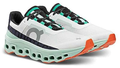 ON Zapatillas Cloudmonster para hombre, Blanco sin te ir/arroyo, 44.5 EU