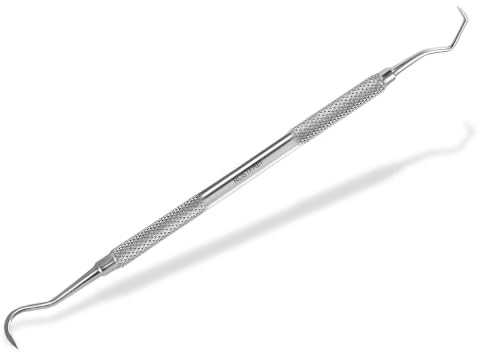 Zahnsteinentferner Hunde Scaler Zahnreiniger für Haustiere 16,5 cm | Zahnbürsten aus Edelstahl Haustier Zahnreinigung Zahnpflege Zahnsteinkratzer mit gebogen und 3 eckig geschliffene Enden