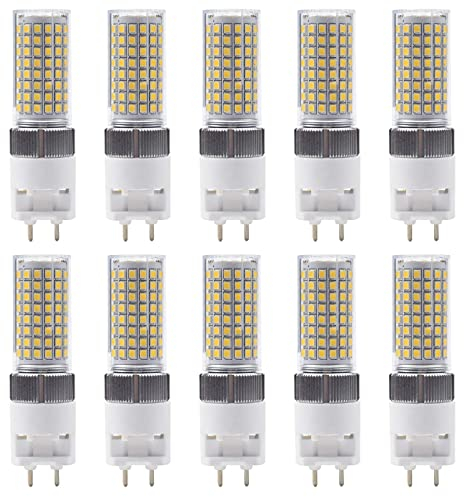PAZWAHF 10er-Pack LED-Keramik-G12-Glühbirnen, G12-Maisbirnen mit Doppelstiftsockel, 12 Watt, 1500 lm, 3000 K, 4000 K, 6000 K, Konstantstrom, kein Flackern, nicht dimmbar, AC 100 V ~ 277 V