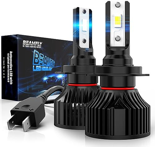 BEAMFLY Lampadine LED H7 16000LM, Kit di Conversione per Fari Alogeni Auto, Luce Abbagliante o Anabbagliante 12V, Lampade Alta Potenza, 6000K Luci Bianca Forte Fredda