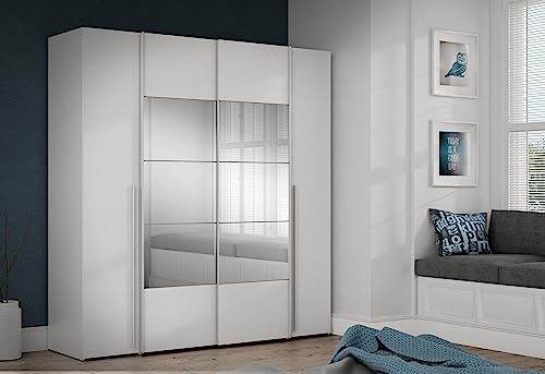 Forte Narago Armoire en Bois Blanc 200,1 x 210,5 x 61,2 cm