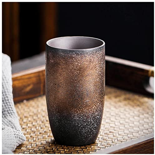 Kaffeetasse Japanische Retro-Teetassen 23 0ml Porzellanwasser Teetasse Vintage Haushalt Espresso Kaffeetasse Keramik Latte Cups Teetasse Steinzeug Steinzeug Kaffeetasse Groß ( Color : Golden , Size :