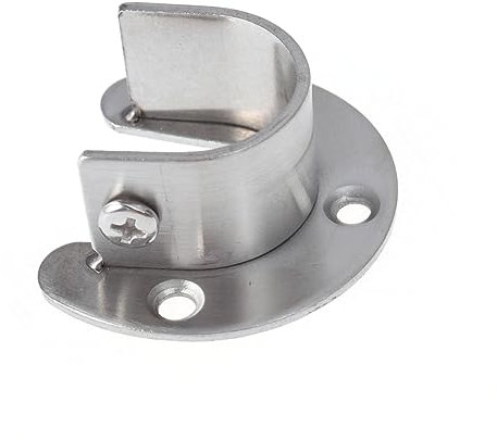 Cabilock 6st Kleiderstangenhalter Schwere Stange Halterung Für Gardinenstange Stangen Für Duschvorhänge Flanschdose Schwarze Duschvorhangstange Stangenstützen Gardinen Aufhängen Oval
