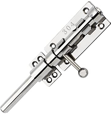 Schieberiegel-Torriegel 304-Edelstahl-Laufriegelriegel robustes Türsicherheitsschloss verdickte Türriegel-Hardware mit Befestigungsschrauben für Scheunenzaun Schuppen Keller 20cm