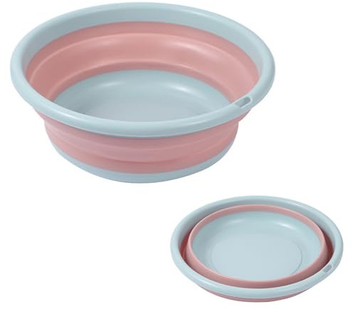 Bacinella Pieghevole, Silicone Lavabo, Bacinella Campeggio, Portatile Lavabo, Ciotola per Lavello, per Campeggio, Viaggiio, Casa o Cucina,17 * 25 * 10.5cm