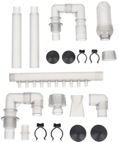 FOMIYES Kit Tubi Filtro Acquario Esterno - Raccordi per Tubi Acquario con Ugello di Uscita E Aspirazione Regolabile per Serbatoio di Pesce, Compatibile con Tubo 12/16 Mm