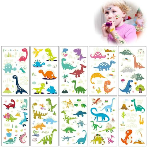 Tatuajes de Dinosaurios para Niños 10 Tatuajes de Dinosaurios para Niños Pegatinas de Dinosaurios Juguetes de Dinosaurios Pegatinas de Dinosaurios Regalos de Dinosaurios