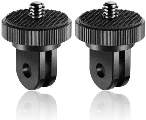 Supports Adaptateur de Trépied en Alliage d'Aluminium 1/4 Pouces de Trépied 2pcs pour GoPro Insta360 one X2 X3 X4 Sony SJCAM Xiaomi Xiaoyi et autres accessoires de Caméra d'action Supports Robustes