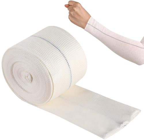 Tubular Bandages 7.5cm Stretch Cotton Bandage Eczema Conforming Retention for Arm Wrist Support Bandage 10m Roll