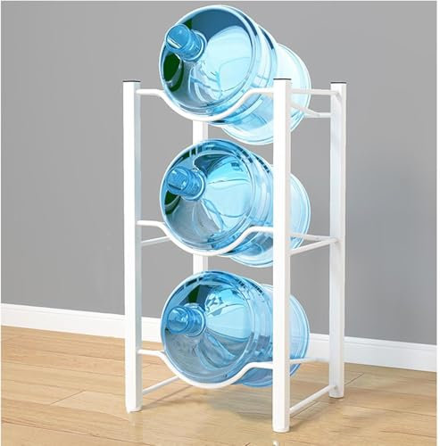 Soporte para Jarra de Agua de 5 galones, Estante de Almacenamiento para Botellas de Agua, Organizador apilable para dispensador de gabinete de Agua, Soporte para Botellas de Enfriador de AGU