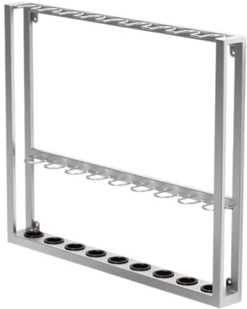 GTGXZX Golfschlägerständer Golfschläger-Organizer Golf Club Halter Stehen Wand Halterung Pool Queue Rack for 9 Cues Sticks Lagerung Pool Tisch Zubehör Ausrüstung Golftaschenständer(Silver)
