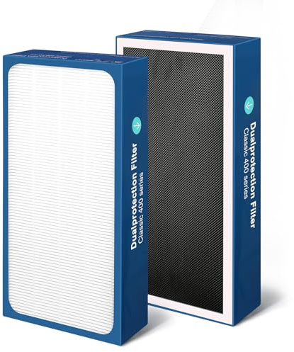 Vanbolt Upgraded Classic 400 Series Replacement Filter,Compatible with Blueair 400 Series Air Purifier Replacement Filter, Part# 480i,402,403,405,410,455EB,450E Replacement Filter (400 1Pack Upgraded)