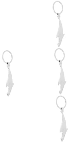 TOPPERFUN 4 Pezzi Portachiavi Apribottiglie Forma Gadget per Aperitivi Design Chic per Uomini e Donne per Amanti Della Accessorio Decorativo per Chiavi