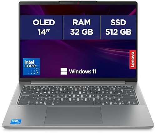 Lenovo IdeaPad Slim 5 14IRH10R - Ordinateur Portable 14'' OLED WUXGA (Intel Core 7 240H, RAM 32Go, SSD 512Go, Intel Graphique, Windows 11 Home) Clavier AZERTY Français - Gris