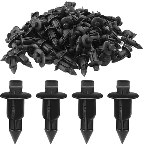 YOFDAL 100 Pezzi rivetti in plastica per auto da 6mm,Rivetti per Auto Trim e Pannello.Compatibili con Suzuki, Kawasaki, Honda – Set Universale per Carrozzeria