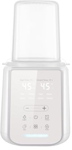 Muttermilch Erwärmer, 8-in-1 Babyflaschenwärmer mit Nachtlicht, Schnelles Erwärmen & Sterilisator, geeignet für alle Babyflaschen mit Muttermilch oder Säuglingsnahrung