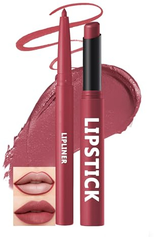 Matt Lippenstift & Lipliner Set, Langanhaltender Wasserfest, Wine Lip Liner Lipstick, Hochpigmentiert Non-Stick Lipliner Lip Gloss, Cream Texture Matte Samt, Makeup Gift für Frauen-Set 11