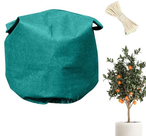 50 x 50 cm de tela no tejida para plantas, antiheladas, con cremallera, gruesa, transpirable, portátil, cálida para invierno, cubierta de helada para jardín, para tomates, bonsái, cítricos, G