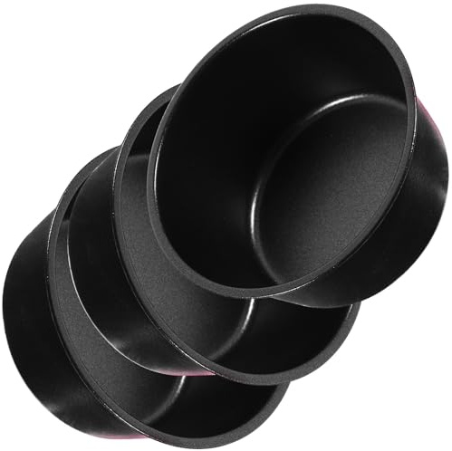 BESPORTBLE Molde para Hornear Pasteles Redondo Pequeño 100ml de Acero al Carbono Antiadherente 3 Piezas para Muffins y Budines en Casa, Accesorio Práctico para Repostería Casera