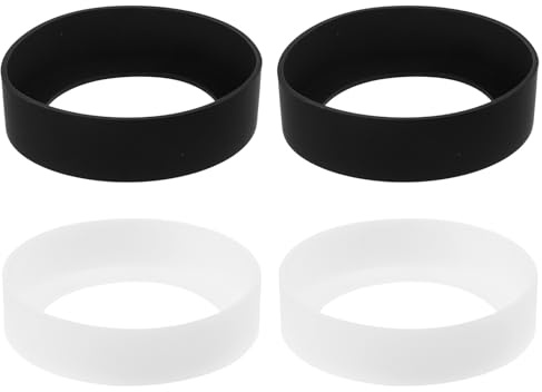 NIYANGLE Set 4 Pezzi Stivali per Bottiglia in Silicone 8cm Antiscivolo Funzione Isolante e Protezione Fondo, Custodia per Borraccia Sportiva Uso Quotidiano Famiglia
