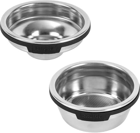2pcs Paniers-Filtres à Café Simple et Double Tasse pour Ninja Luxe Cafe ES601 et ES701, Acier Inoxydable Panier Filtre Expresso avec Porte-Filtre Pressurisé Double Couche