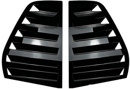 Für VW Für Golf 5 MK5 2003-2020 Fensterladenabdeckung Jalousie Lüftungsschlitze Paar Heckseitenverkleidung Spoiler Sport Heckspoiler Lippe(Glänzend schwarz)