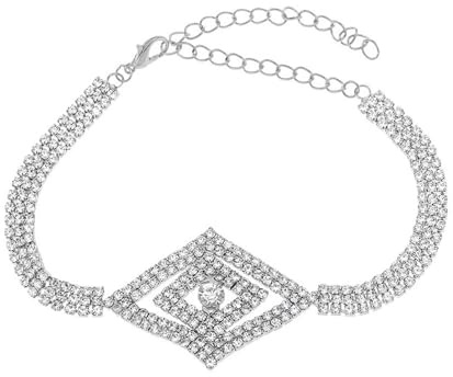 Aotiwe fotkedja boho, fotkedja för kvinnor romb med zirkonia dräkter smycken för kvinnor, Metall, Kubisk zirkonia