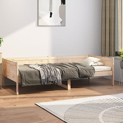 RCODSSK Kiefer Massivholz Schlafsofa 80x200, Tagesbett 80x200 cm Massivholz, Tagesbett mit Lattenrost multifunktionales Kiefer