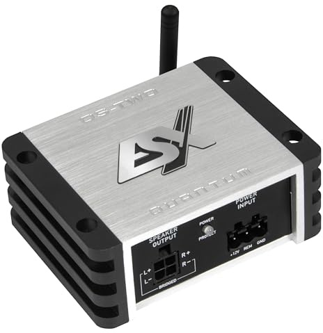 ESX QUANTUM QS-TWO-BT | Mini amplificatore a 2 canali classe D con Bluetooth integrato per streaming audio |190 W RMS | Serie QUANTUM