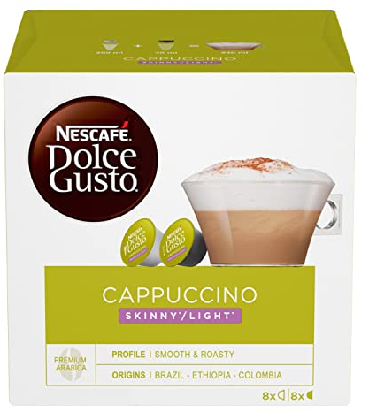 NESCAFÉ DOLCE GUSTO Cappuccino Skinny & Unsweetened Coffee Pods (16 Servings)