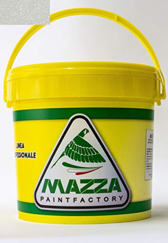 MAZZA Pittura Decorativa Lt 5 Brillantinata Glitterata Diamante Colorificio Argento (Bianco Argento Dm5001)