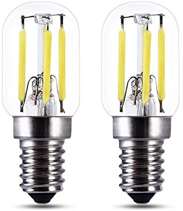 Akynite Lampadina Basculante Garage 24V E14 3W Luce Fredda 6000K, T22, Lampadina Cancello E14 25W Equivalente, 250LM, LED E14 12V DC Filamento Tubolare per Camper, Lampadine Votive 24V, set di 2