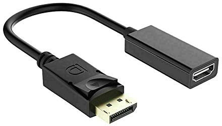 Digitalkey Adattatore DisplayPort a HDMI 1080P, Connettori Dorati, per HDTV, Monitor, Proiettori, Portatili e Altri