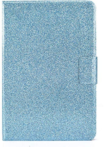 Miagon für Kindle Fire HD 8 2020 Glitzer Hülle,Schutzhülle mit Magnetisch Auto-Einschlaf/Aufwach PU Leder Smart Flip Stand Cover,Blau