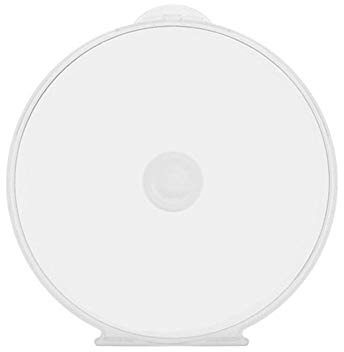 Maxtek 25 Pack Slim Clear Transparent Round Clam Shell CD DVD Case Holder with Lock, Single Disc Capacity