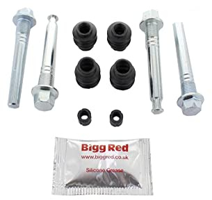 Bigg Red | Brake Caliper Slider Bolt Kit | Rear Left & Right, Complete Repair Kit, Zinc Plated | Fits C-Crosser, 4007, Patriot, Compass, ASX, Grandis, Lancer, Outlander