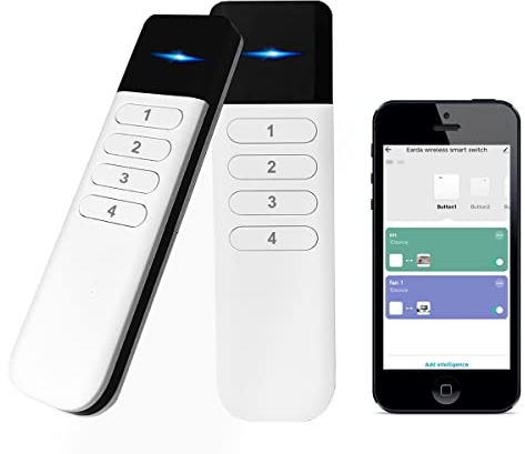 4 Gang ZigBee Wireless 12 Scene Switch Mechanischer Taster Batteriebetriebener Smart Home Automation Szenarioschalter für Tuya Smart Devices【Funktioniert nur mit Z2mqtt Tuya ZigBee Hub】